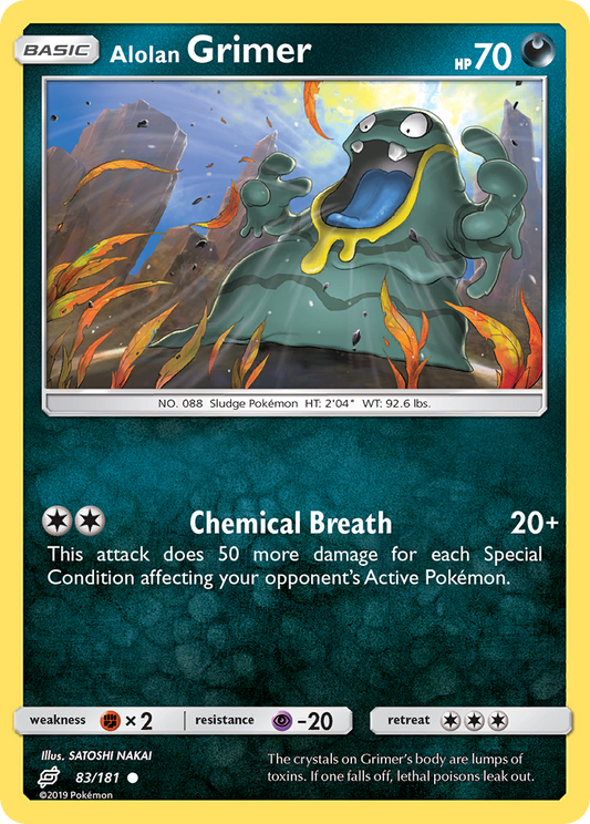 Alolan Grimer (Team Up SET) (Pokémon) (Basic) (Darkness) (HP: 70) (Common) (PKM Team Up SET-181)