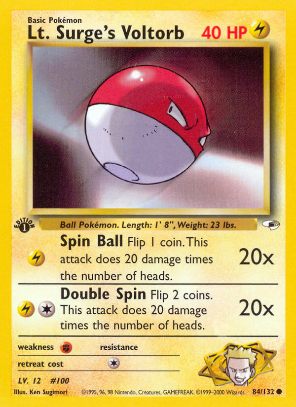 Lt. Surge's Voltorb - Gym Heroes SET-84