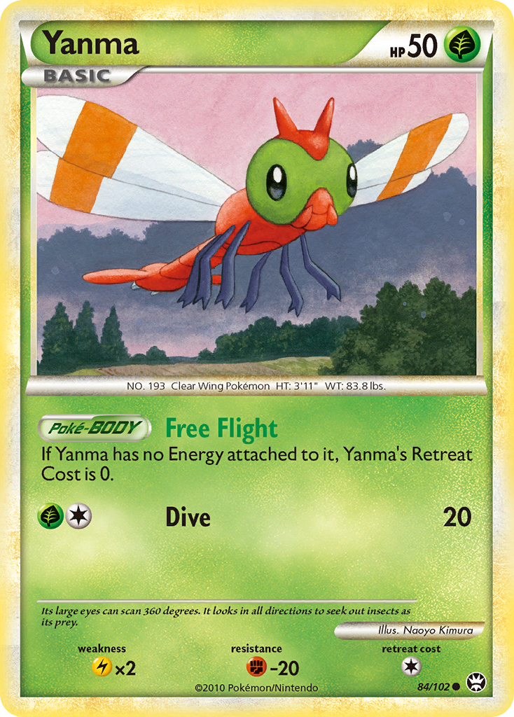 Yanma (HS Triumphant SET) (Pokémon) (Basic) (Grass) (HP: 50) (Common) (PKM HS Triumphant SET-86)