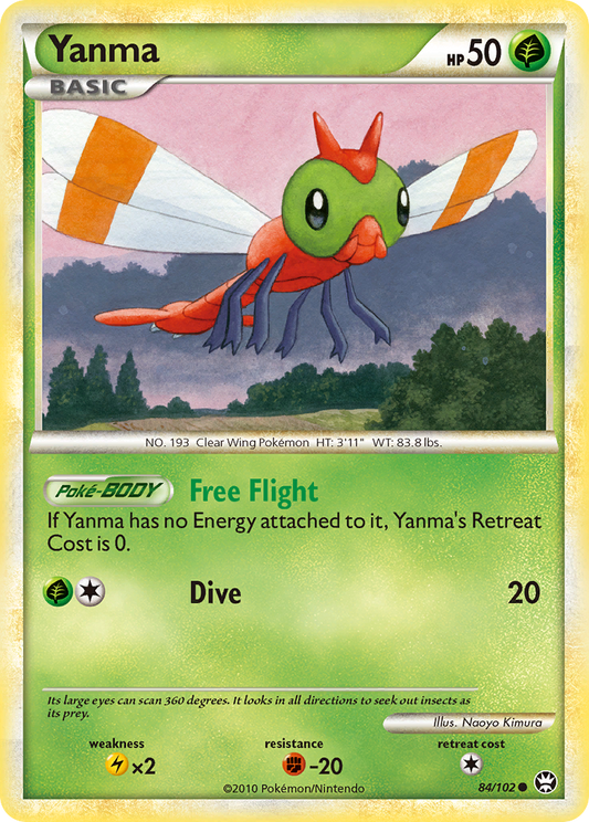Yanma (HS Triumphant SET) (Pokémon) (Basic) (Grass) (HP: 50) (Common) (PKM HS Triumphant SET-86)