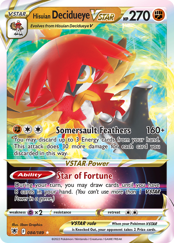 Hisuian Decidueye VSTAR - Astral Radiance SET-84