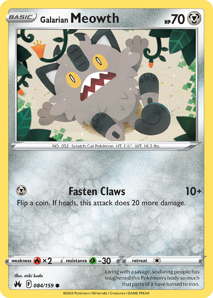 Galarian Meowth - Crown Zenith SET-84