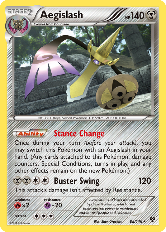 Aegislash (XY SET) (Pokémon) (Stage 2) (Metal) (HP: 140) (Rare) (PKM XY SET-131)