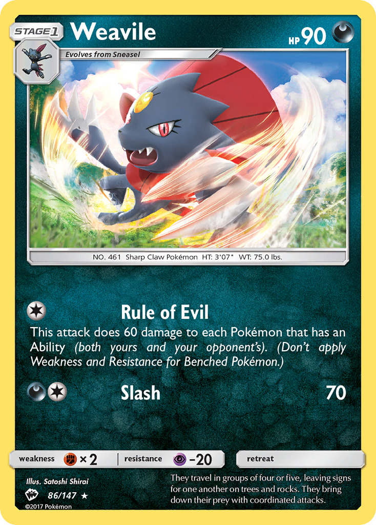 Weavile - Burning Shadows SET-86