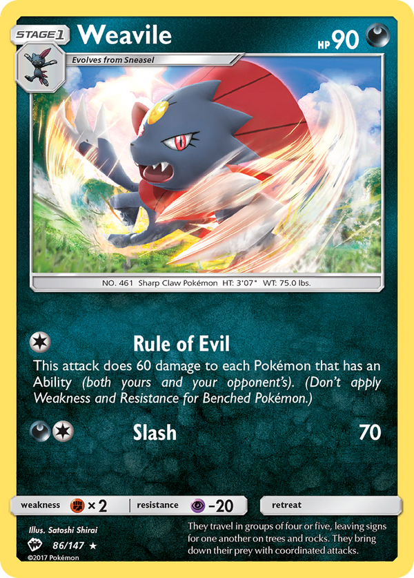 Weavile - Burning Shadows SET-86