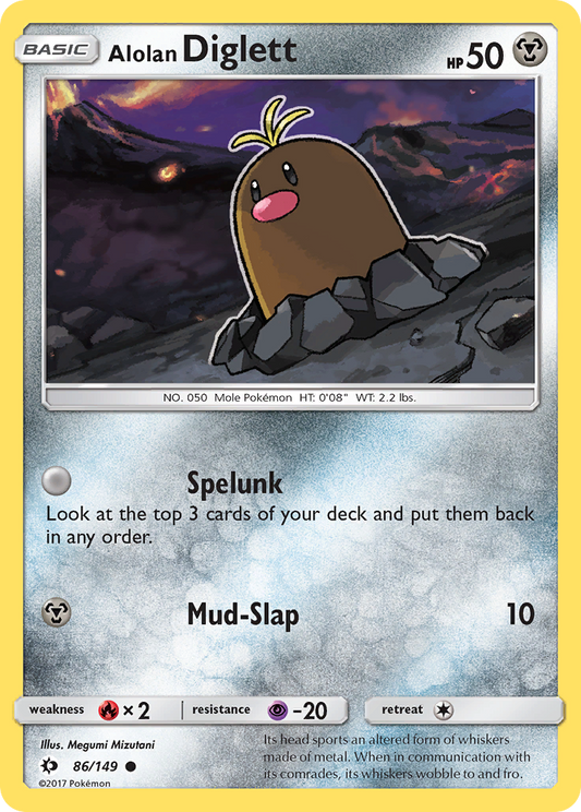 Alolan Diglett (Sun & Moon SET) (Pokémon) (Basic) (Metal) (HP: 50) (Common) (PKM Sun & Moon SET-159)