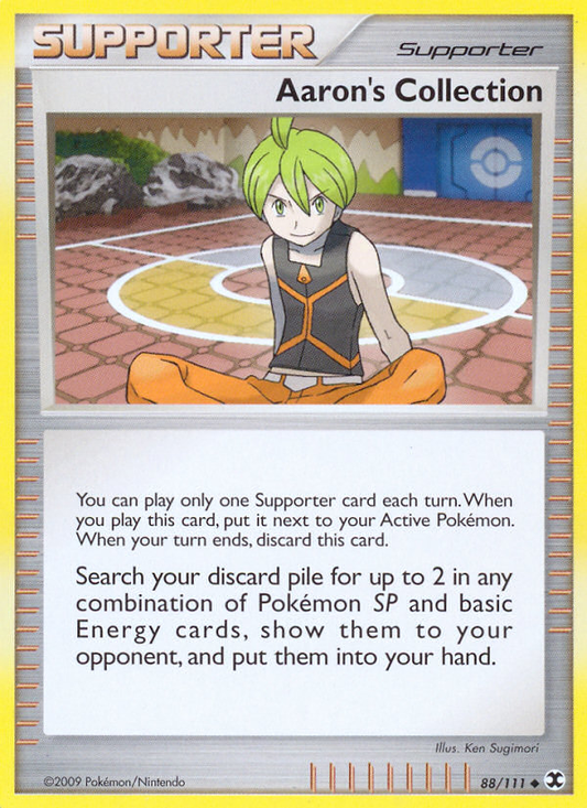Aaron's Collection (Rising Rivals SET) (Trainer) (Supporter) (Uncommon) (PKM Rising Rivals SET-102)