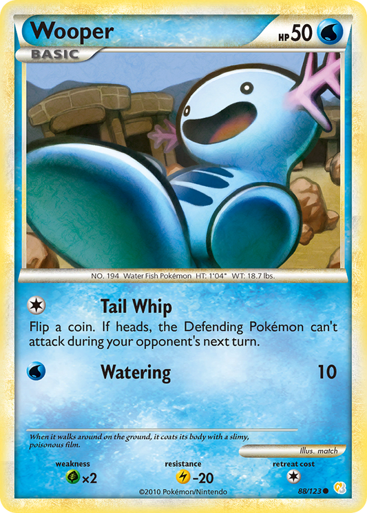 Wooper (HeartGold & SoulSilver SET) (Pokémon) (Basic) (Water) (HP: 50) (Common) (PKM HeartGold & SoulSilver SET-111)