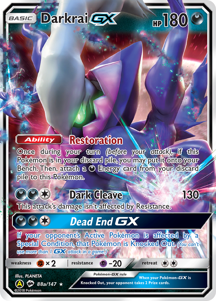 Darkrai-GX - Burning Shadows SET-88a
