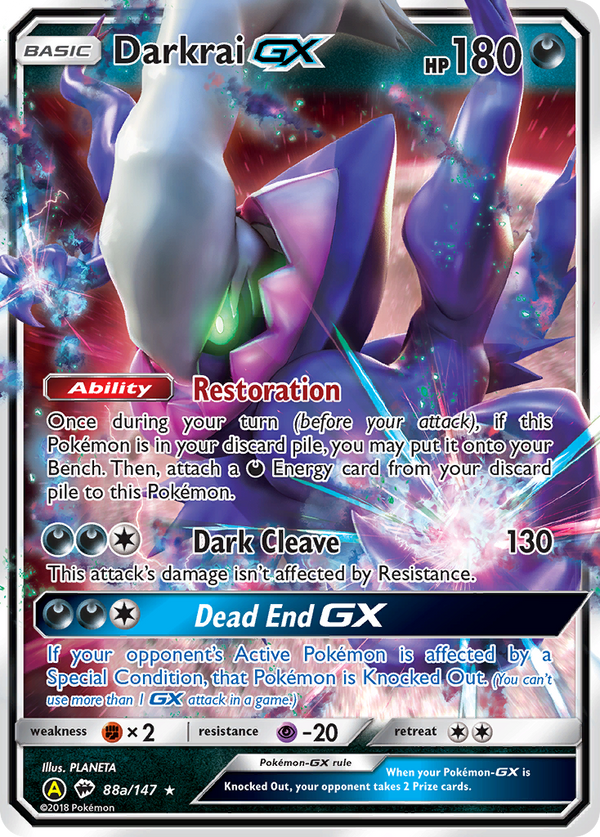 Darkrai-GX - Burning Shadows SET-88a