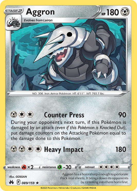 Aggron (Crown Zenith SET) (Pokémon) (Stage 2) (Metal) (HP: 180) (Rare Holo) (PKM Crown Zenith SET-149)