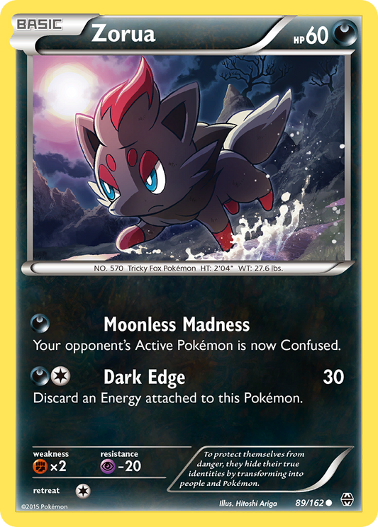 Zorua (BREAKthrough SET) (Pokémon) (Basic) (Darkness) (HP: 60) (Common) (PKM BREAKthrough SET-154)