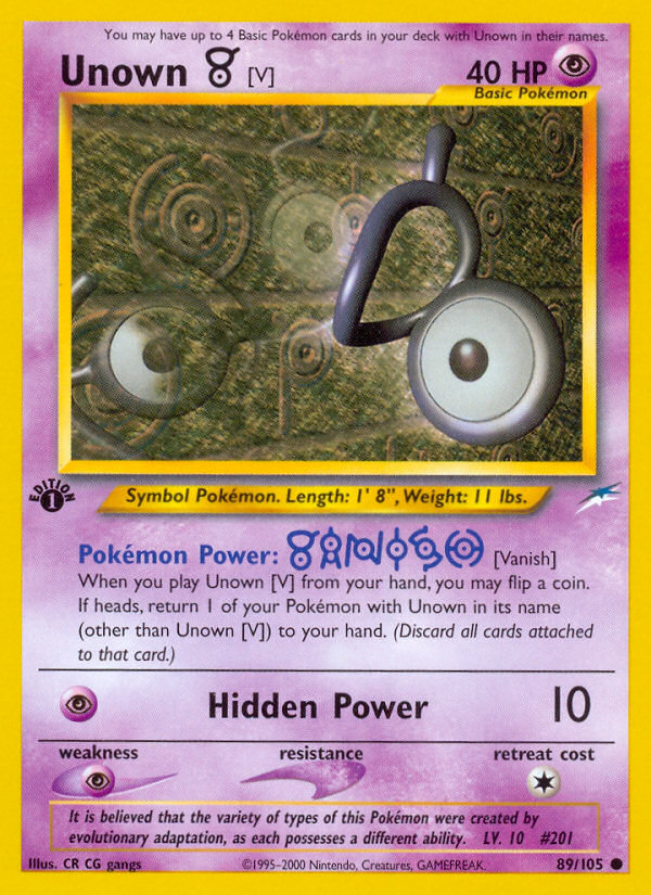 Unown [V] - Neo Destiny SET-89