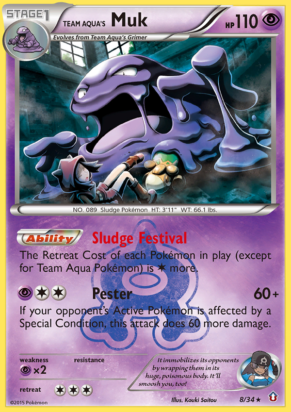 Team Aqua's Muk - Double Crisis SET-8