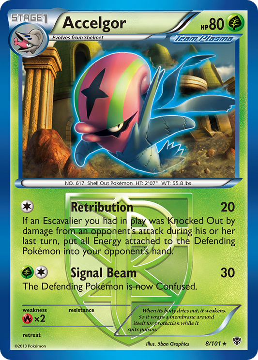 Accelgor (Plasma Blast SET) (Pokémon) (Stage 1, Team Plasma) (Grass) (HP: 80) (Rare) (PKM Plasma Blast SET-84)