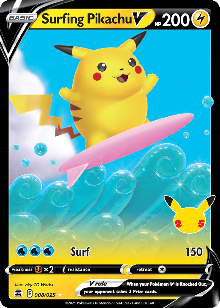 Surfing Pikachu V - Celebrations SET-8