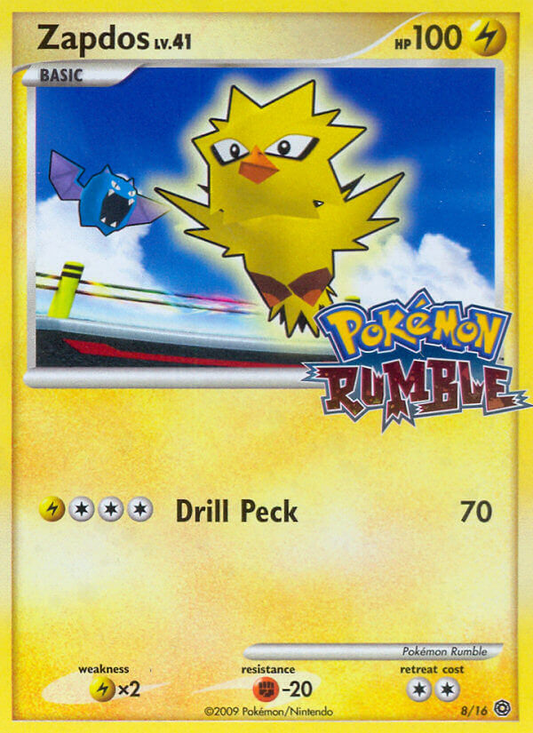 Zapdos (Pokémon Rumble SET) (Pokémon) (Basic) (Lightning) (HP: 100) (PKM Pokémon Rumble SET-15)