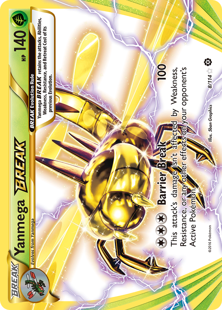 Yanmega BREAK (Steam Siege SET) (Pokémon) (BREAK) (Grass) (HP: 140) (Rare BREAK) (PKM Steam Siege SET-95)
