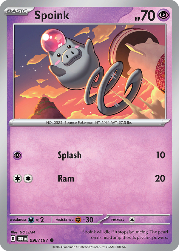 Spoink - Obsidian Flames SET-90