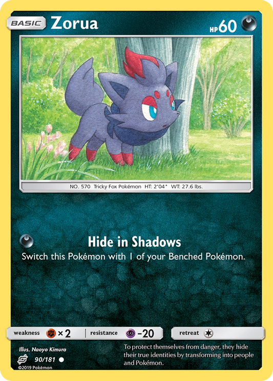 Zorua (Team Up SET) (Pokémon) (Basic) (Darkness) (HP: 60) (Common) (PKM Team Up SET-189)