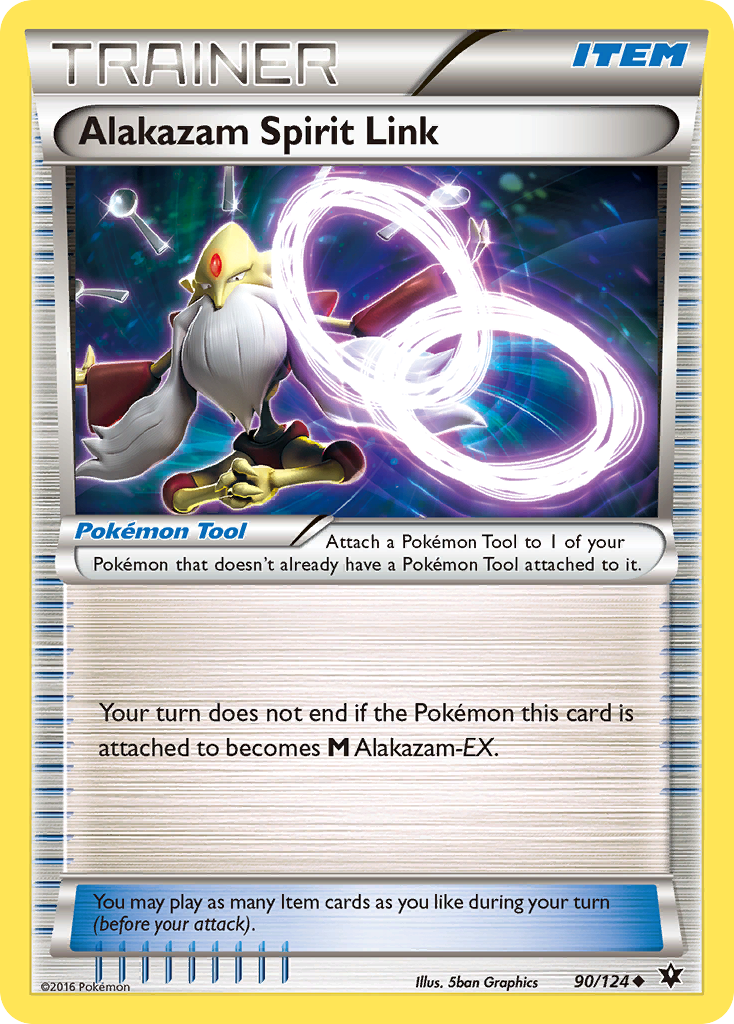 Alakazam Spirit Link (Fates Collide SET) (Trainer) (Pokémon Tool) (Uncommon) (PKM Fates Collide SET-120)