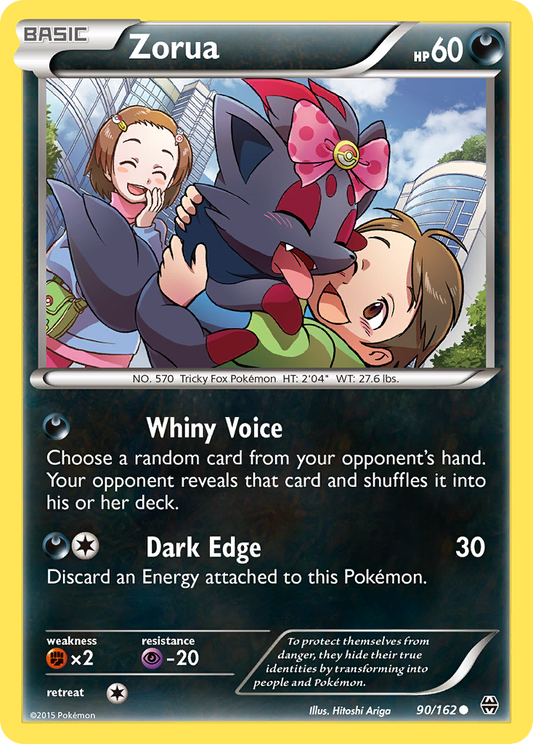 Zorua (BREAKthrough SET) (Pokémon) (Basic) (Darkness) (HP: 60) (Common) (PKM BREAKthrough SET-156)