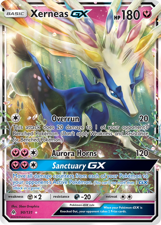 XerneasGX (Forbidden Light SET) (Pokémon) (Basic, GX) (Fairy) (HP: 180) (Rare Holo GX) (PKM Forbidden Light SET-141)