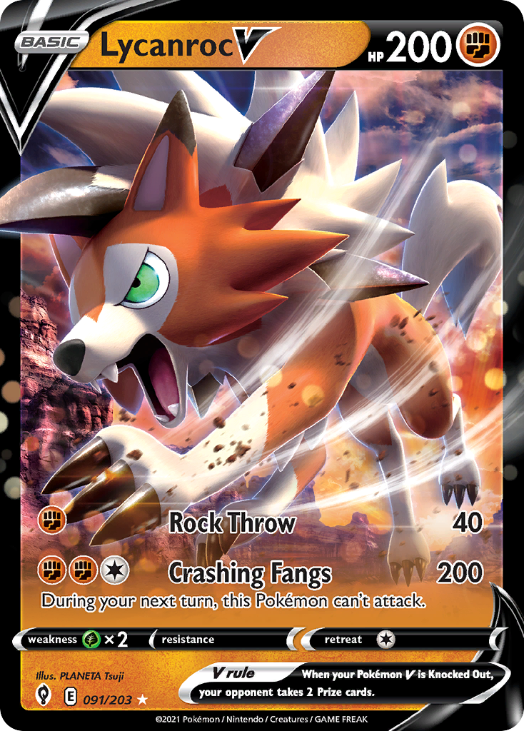 Lycanroc V - Evolving Skies SET-91