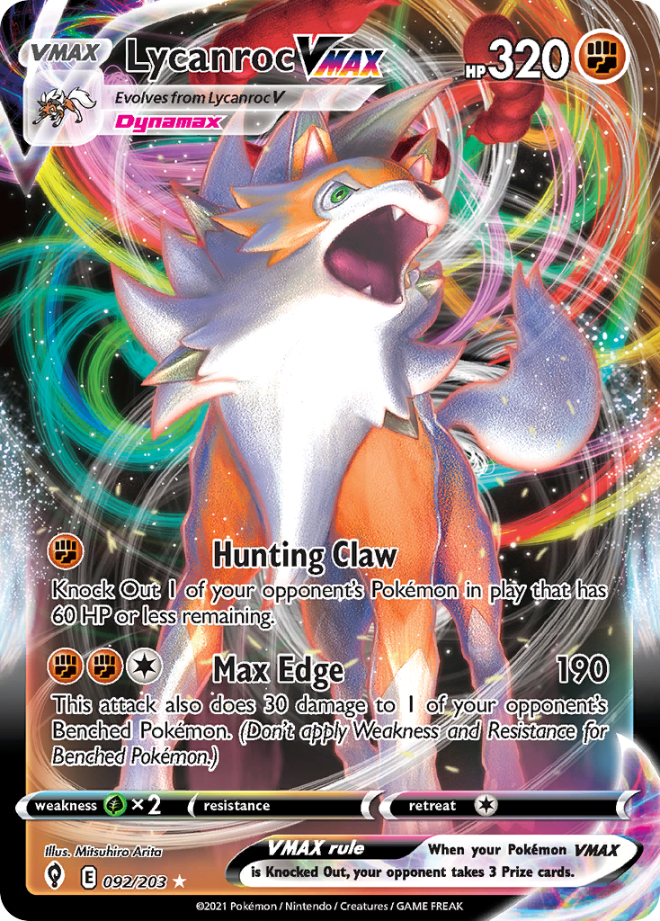 Lycanroc VMAX - Evolving Skies SET-92