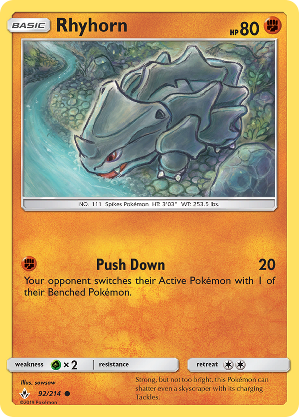 Rhyhorn - Unbroken Bonds SET-92