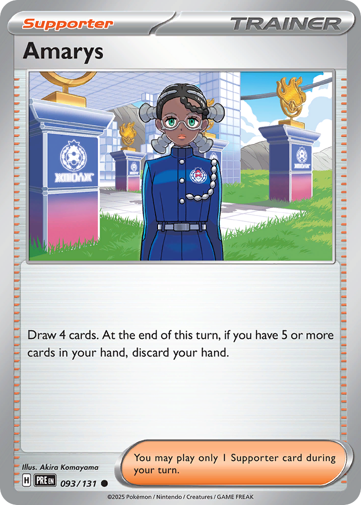 Amarys (Prismatic Evolutions SET) (Trainer) (Supporter) (Common) (PKM Prismatic Evolutions SET-174)
