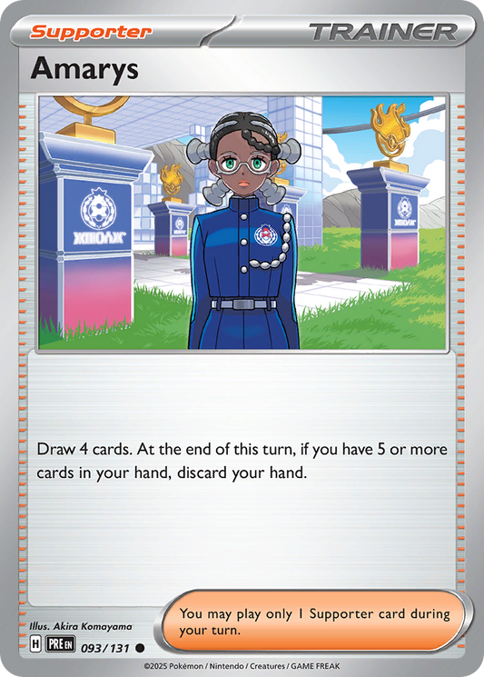 Amarys (Prismatic Evolutions SET) (Trainer) (Supporter) (Common) (PKM Prismatic Evolutions SET-174)