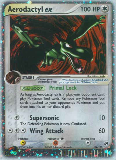 Aerodactyl ex (Sandstorm SET) (Pokémon) (Stage 1, ex) (Colorless) (HP: 100) (Rare Holo EX) (PKM Sandstorm SET-95)