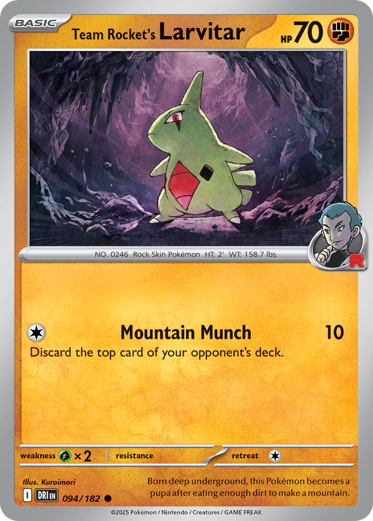 Team Rocket's Larvitar - Destined Rivals SET-94