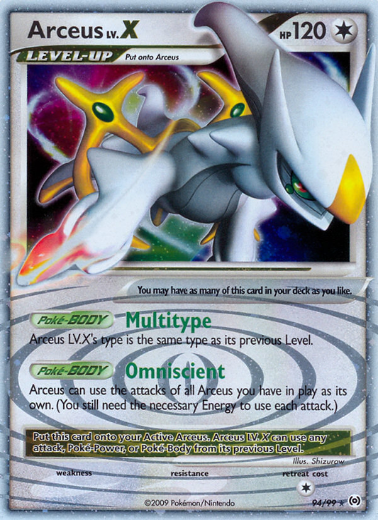 Arceus LV.X (Arceus SET) (Pokémon) (LevelUp) (Colorless) (HP: 120) (Rare Holo LV.X) (PKM Arceus SET-94)