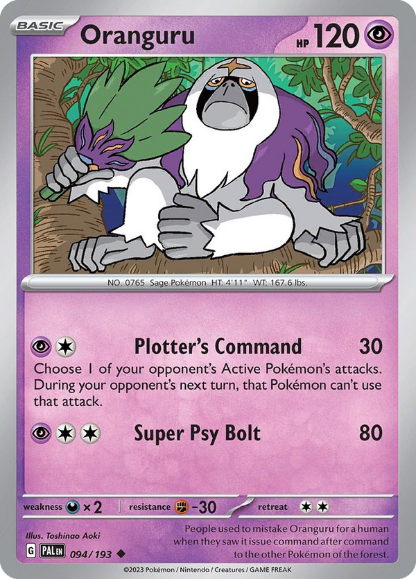 Oranguru - Paldea Evolved SET-94