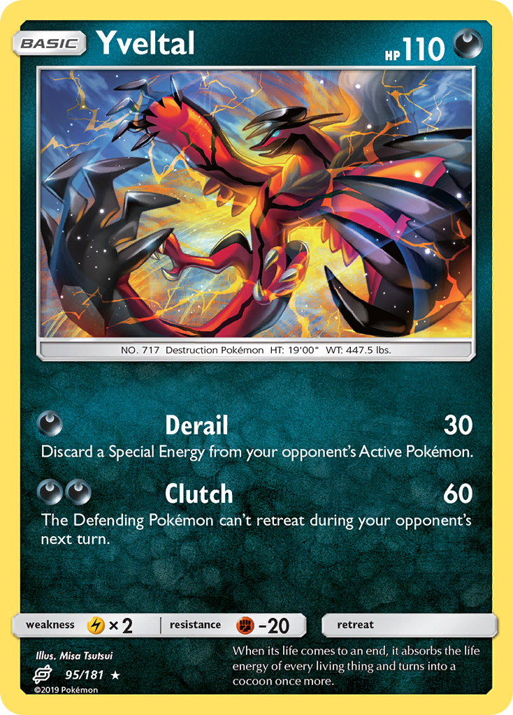 Yveltal (Team Up SET) (Pokémon) (Basic) (Darkness) (HP: 110) (Rare Holo) (PKM Team Up SET-194)