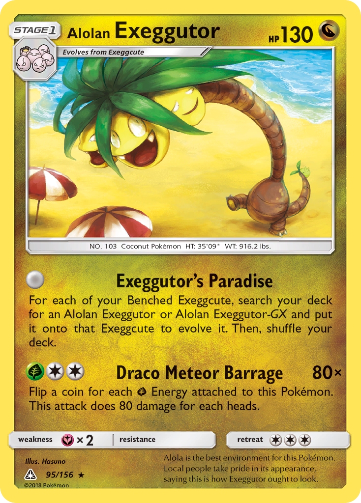 Alolan Exeggutor (Ultra Prism SET) (Pokémon) (Stage 1) (Dragon) (HP: 130) (Rare) (PKM Ultra Prism SET-174)