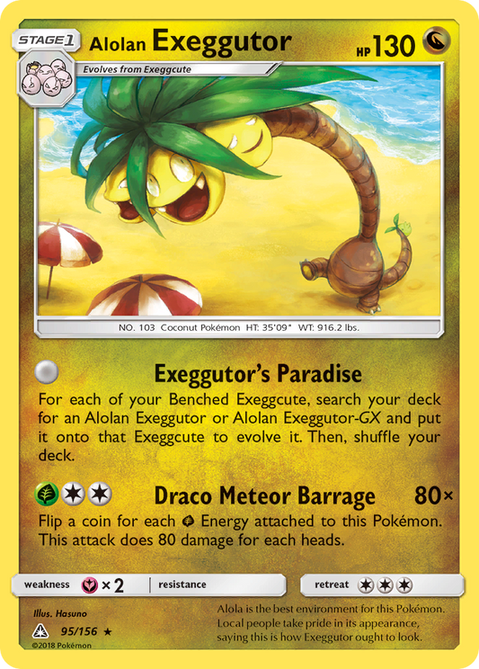 Alolan Exeggutor (Ultra Prism SET) (Pokémon) (Stage 1) (Dragon) (HP: 130) (Rare) (PKM Ultra Prism SET-174)