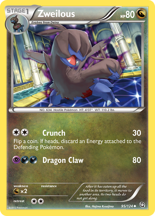 Zweilous (Dragons Exalted SET) (Pokémon) (Stage 1) (Dragon) (HP: 80) (Uncommon) (PKM Dragons Exalted SET-124)