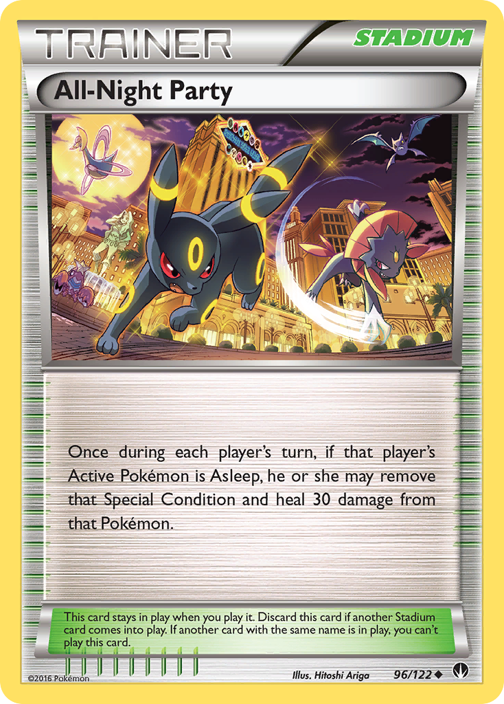 AllNight Party (BREAKpoint SET) (Trainer) (Stadium) (Uncommon) (PKM BREAKpoint SET-121)