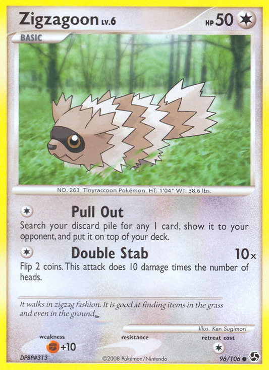 Zigzagoon (Great Encounters SET) (Pokémon) (Basic) (Colorless) (HP: 50) (Common) (PKM Great Encounters SET-103)