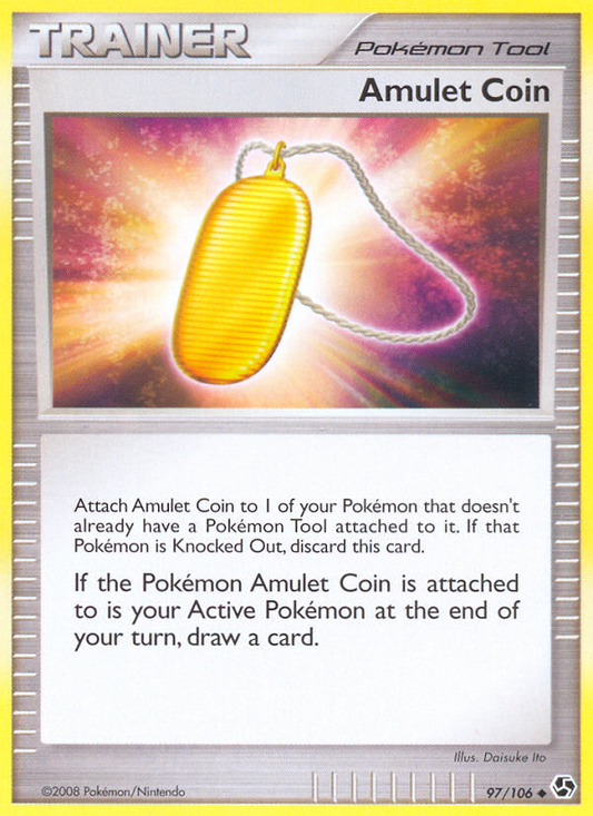 Amulet Coin (Great Encounters SET) (Trainer) (Pokémon Tool) (Uncommon) (PKM Great Encounters SET-104)
