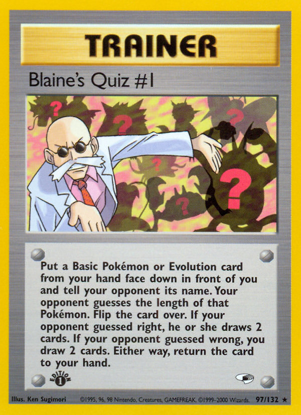 Blaine's Quiz #1 - Gym Heroes SET-97