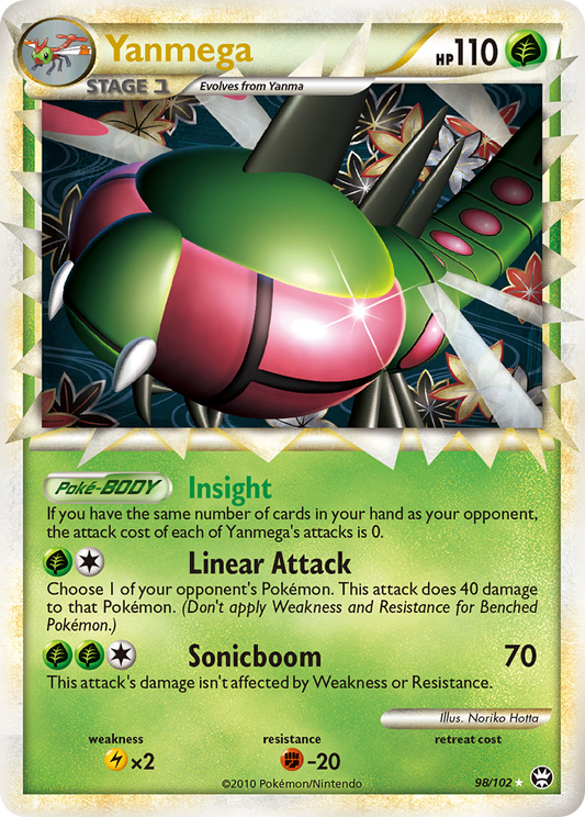 Yanmega (HS Triumphant SET) (Pokémon) (Stage 1, Prime) (Grass) (HP: 110) (Rare Prime) (PKM HS Triumphant SET-101)