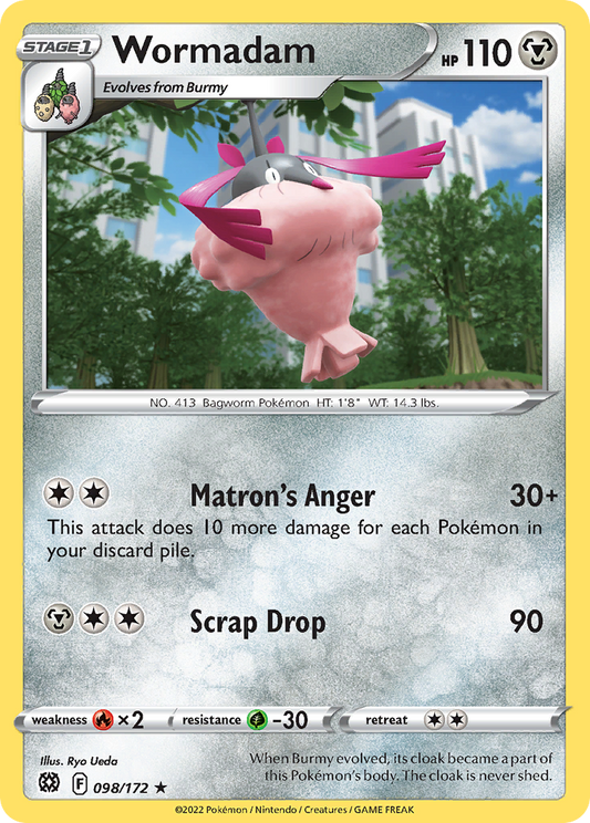 Wormadam (Brilliant Stars SET) (Pokémon) (Stage 1) (Metal) (HP: 110) (Rare) (PKM Brilliant Stars SET-185)