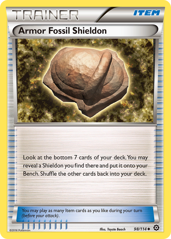 Armor Fossil Shieldon - Steam Siege SET-98