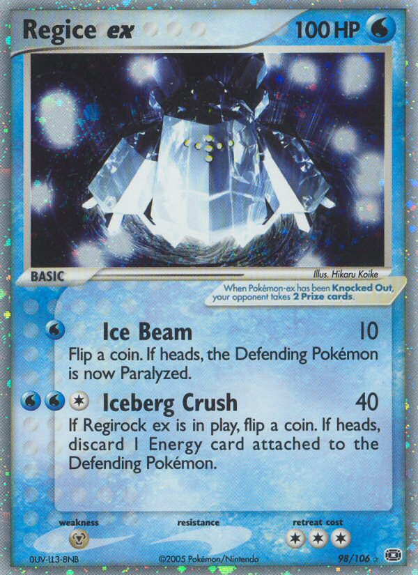 Regice EX - Emerald SET-98