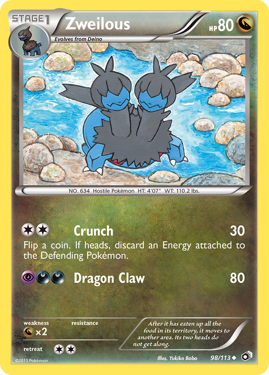 Zweilous (Legendary Treasures SET) (Pokémon) (Stage 1) (Dragon) (HP: 80) (Uncommon) (PKM Legendary Treasures SET-114)