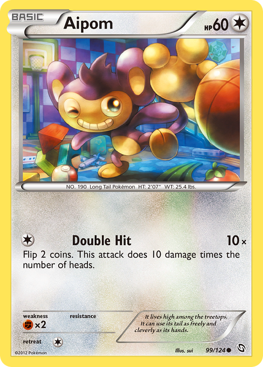 Aipom (Dragons Exalted SET) (Pokémon) (Basic) (Colorless) (HP: 60) (Common) (PKM Dragons Exalted SET-128)